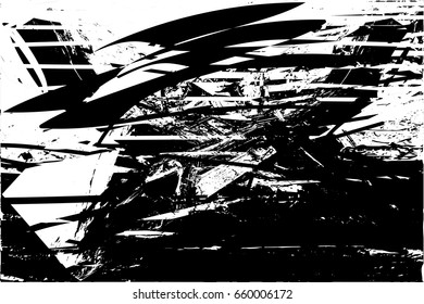 Background black and white abstract texture vector with  dark spots and lines  