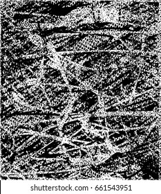 Background black and white abstract texture vector with  dark spots, pale lines, nets and scratches