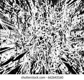 Background black and white abstract texture vector with  dark spots and lines 