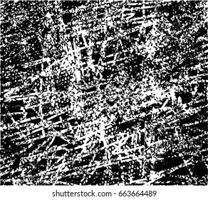 Background black and white abstract texture vector with  dark spots scratches and lines