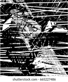 Background black and white abstract texture vector with  dark spots, scratches and lines 