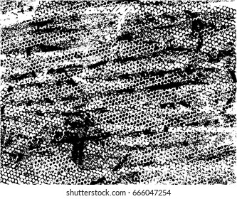 Background black and white abstract texture vector with  dark spots, scratches, nets and lines 
