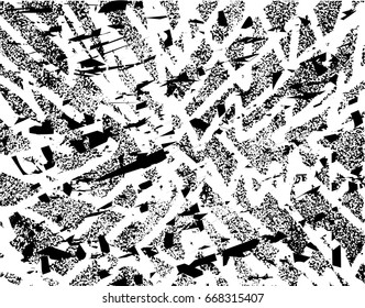 Background black and white abstract texture vector with  dark spots, scratches and lines