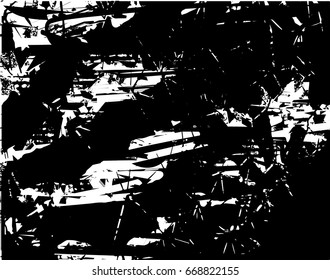 Background black and white abstract texture vector with  dark spots, scratches and lines