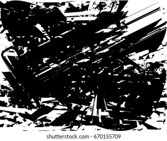 Background black and white abstract texture vector with  dark spots and lines 