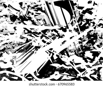 Background black and white abstract  texture vector with  dark spots and lines