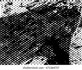 Background black and white abstract  texture vector with  dark spots, nets,scratches and lines