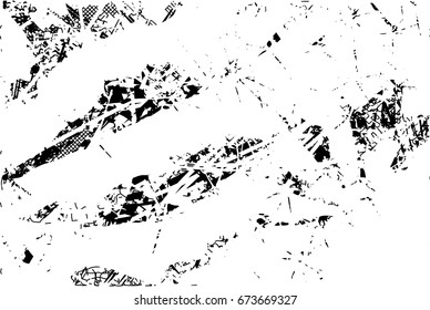 Background black and white abstract  texture vector with  dark spots, scratches and lines