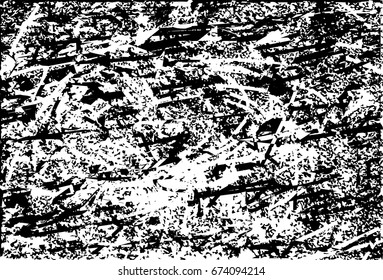 Background black and white abstract  texture vector with  dark spots, scratches and lines