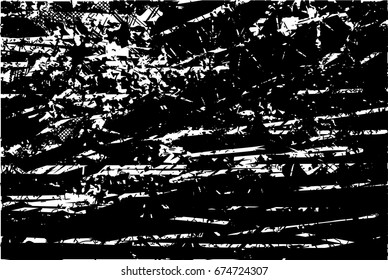 Background black and white abstract  texture vector with  dark spots, scratches and lines