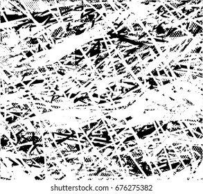 Background black and white  abstract  texture vector illustration with  dark spots, scratches and lines