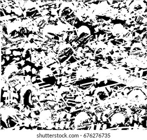 Background black and white  abstract  texture vector illustration with  dark spots, scratches and lines