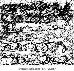 Background black and white  abstract  texture vector illustration with  dark spots,nets, scratches and lines
