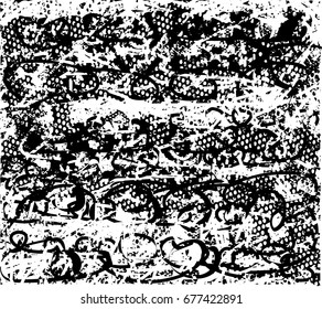 Background black and white  abstract  texture vector illustration with  dark spots,nets, scratches and lines