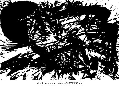 Background black and white  abstract  texture vector illustration with  dark spots,scratches and lines