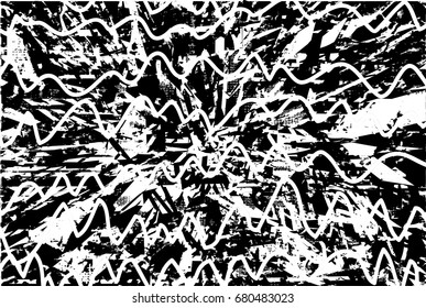 Background black and white  abstract  texture vector illustration with  dark spots,scratches and lines