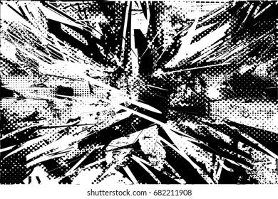 Background black and white  abstract  texture vector illustration with  dark spots,dots, scratches and lines