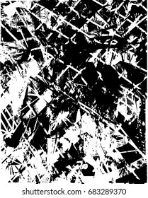 Background black and white  abstract  texture vector illustration with  dark spots,dots, scratches and lines