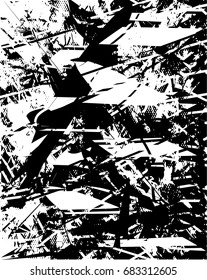 Background black and white  abstract  texture vector illustration with  dark spots,dots, scratches and lines