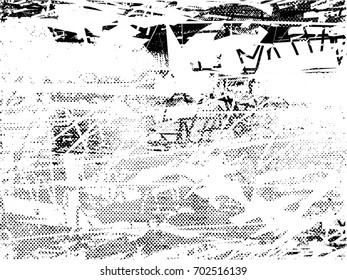Background black and white  abstract  texture vector illustration with  dark spots,  scratches, dots and lines
