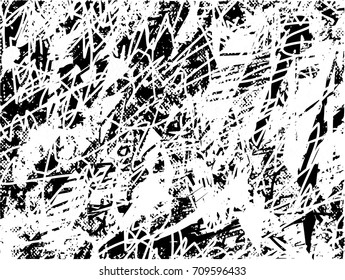 Background black and white  abstract  texture vector illustration with  dark spots, scratches, dots and lines Print Distress Background