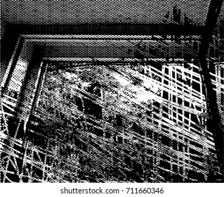 Background black and white  abstract  texture vector illustration with  dark spots,  scratches, dots and lines Print Distress Background