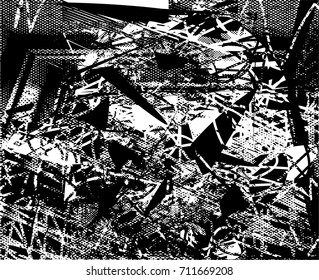 Background black and white  abstract  texture vector illustration with  dark spots,  scratches, dots and lines Print Distress Background