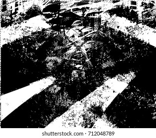 Background black and white  abstract  texture vector illustration with  dark spots,  scratches, dots and lines Print Distress Background