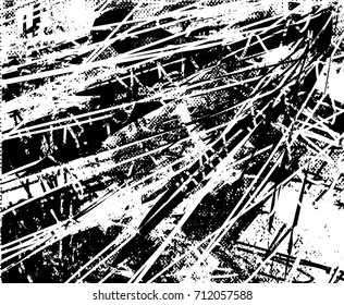 Background black and white  abstract  texture vector illustration with  dark spots,  scratches, dots and lines Print Distress Background