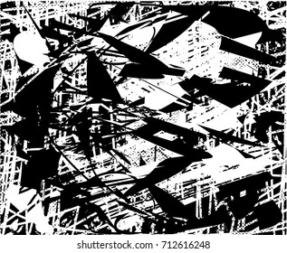 Background black and white  abstract  texture vector illustration with  dark spots,  scratches, dots and lines Print Distress Background