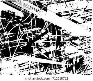 Background black and white  abstract  texture vector illustration with  dark spots,  scratches, dots and lines Print Distress Background