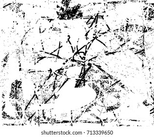 Background black and white  abstract  texture vector illustration with  dark spots,  scratches, dots and lines Print Distress Background