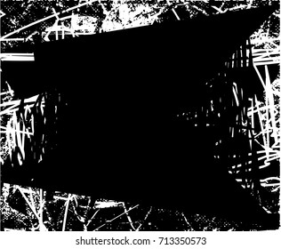 Background black and white  abstract  texture vector illustration with  dark spots,  scratches, dots and lines Print Distress Background