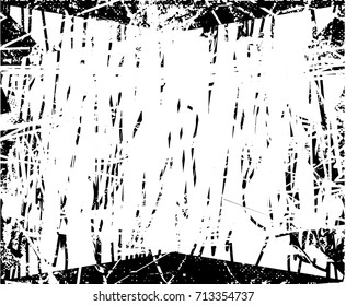 Background black and white  abstract  texture vector illustration with  dark spots,  scratches, dots and lines Print Distress Background