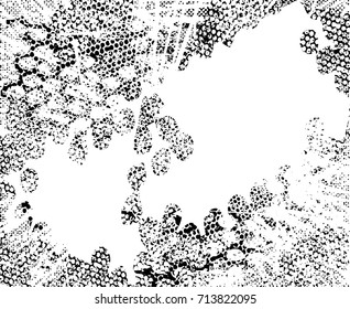 Background black and white  abstract  texture vector illustration with  dark spots,  scratches, dots and lines Print Distress Background