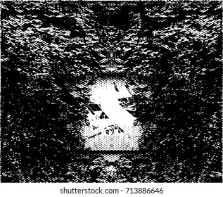 Background black and white  abstract  texture vector illustration with  dark spots,  scratches, dots and lines Print Distress Background