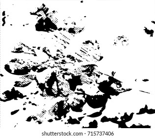 Background black and white  abstract  texture vector illustration with  dark spots,  scratches, dots and lines Print Distress Background