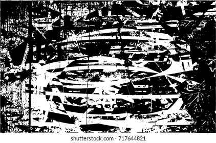 Background black and white  abstract  texture vector illustration with  dark spots,  scratches and lines Print Distress Background