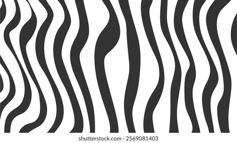 background, black and white abstract vertical line texture. Abstract curved line illustration