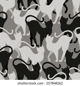 background with black and white cats