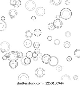 Background with black and white circles. Vector illustration.