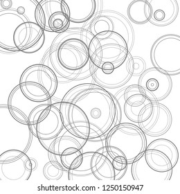 Background with black and white circles. Vector illustration.