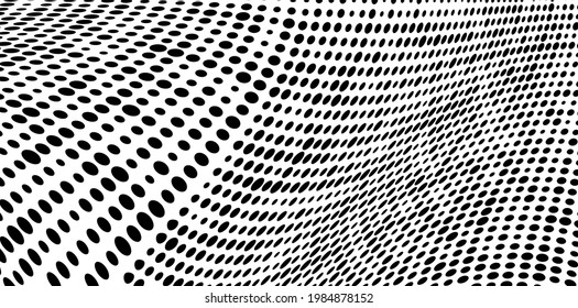 Background black and white halftone. Monochrome texture for printing