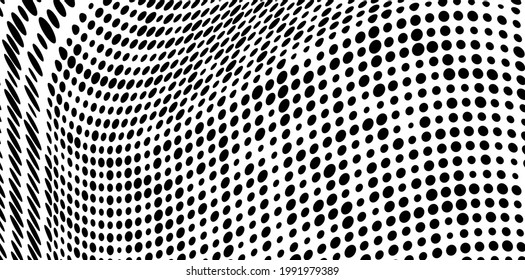 Background black and white halftone. Monochrome texture for printing