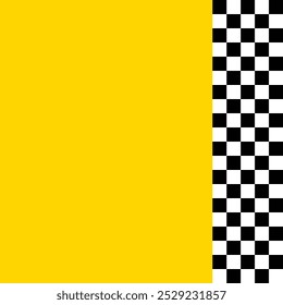 Background black and white sport flags silhouettes for start and finish lines