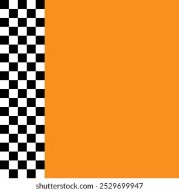 Background black and white sport flags silhouettes for start and finish lines