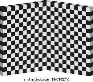 Background from black and white squares.