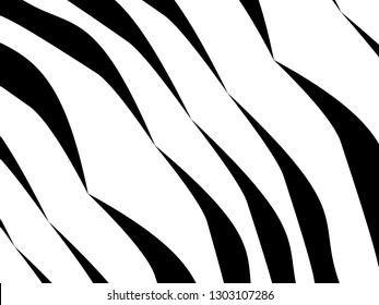 Background with black and white stripes, tiger texture, zebra.
