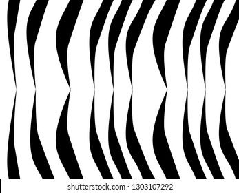 Background with black and white stripes, tiger texture, zebra.