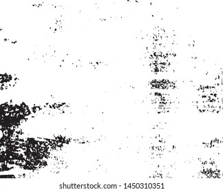 Background of black and white texture. Abstract vector monochrome pattern of spots, cracks, dots, chips.